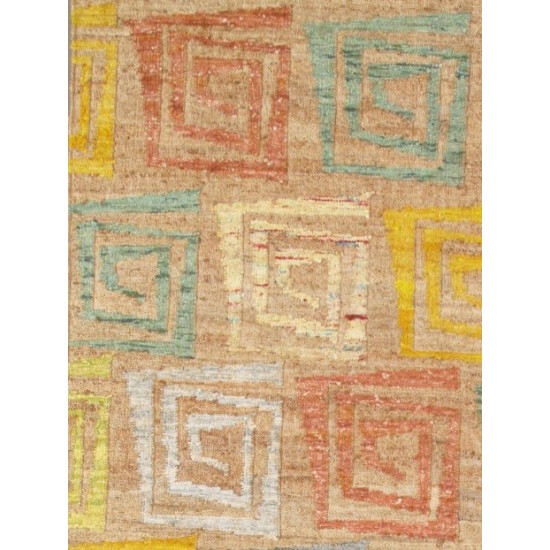 Pasargad Home Sumak Modern Collection Hand-Woven Hemp Area Rug- 5' 0" X 8' 0"