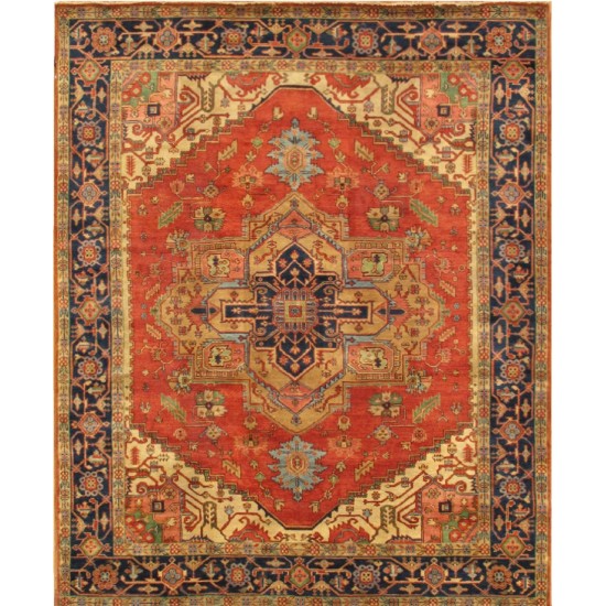 Pasargad Home Serapi Hand-Knotted Lamb's Wool Area Rug- 12' 1" X 17' 11"