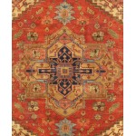 Pasargad Home Area Rug Serapi Hand-Knotted Wool Rust 13' 8" X 14' 9"