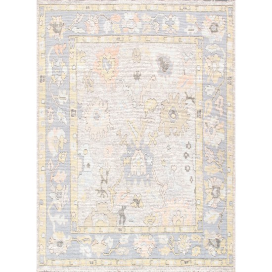 Pasargad Home Oushak Collection Hand-Knotted Wool Area Rug- 9'10" X 14' 0"