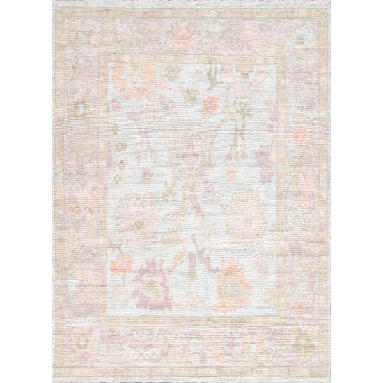 Pasargad Home Oushak Collection Hand-Knotted Wool Area Rug- 9' 2" X 12' 3"