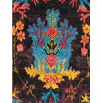 Pasargad Home Ikat Collection Hand-Knotted Sari Silk Area Rug- 6' 7" X 7' 11"