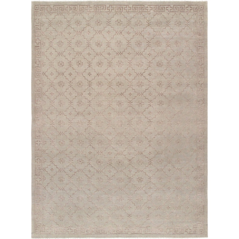 Pasargad Home Khotan Hand-Knotted Silk & Wool Area Rug- 9' 1" X 12' 4"