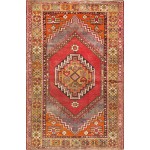 Pasargad Home Antique Sivas Collection Coral Lamb's Wool Area Rug- 3' 7" X 5' 7"