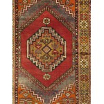 Pasargad Home Antique Sivas Collection Coral Lamb's Wool Area Rug- 3' 7" X 5' 7"