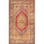 Pasargad Home Antique Sivas Collection Coral Lamb's Wool Area Rug- 3' 8" X 6' 1"