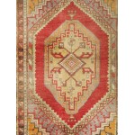 Pasargad Home Antique Sivas Collection Coral Lamb's Wool Area Rug- 3' 8" X 6' 1"