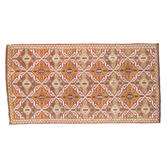 Pasargad Home Kilim Collection Lamb's Wool Area Rug- 5' 4" X 10' 4"