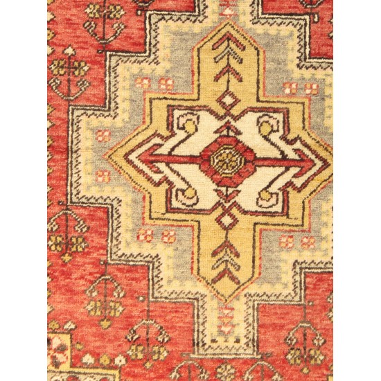 Pasargad Home Vintage Oushak Coral Lamb's Wool Area Rug- 4' 0" X 6' 0"