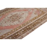 Pasargad Home Vintage Sivas Collection Salmon Wool Area Rug- 4' 7" X 8' 6"