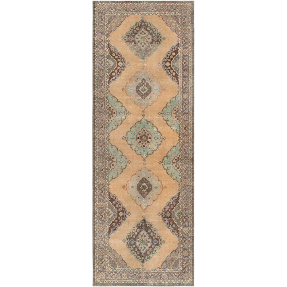 Pasargad Home Vintage Sivas Collection Cream Wool Area Rug- 4' 8" X 13' 9" Pasargad Home Vintage Sivas Collection Cream Wool Area Rug- 4' 8" X 13' 9"