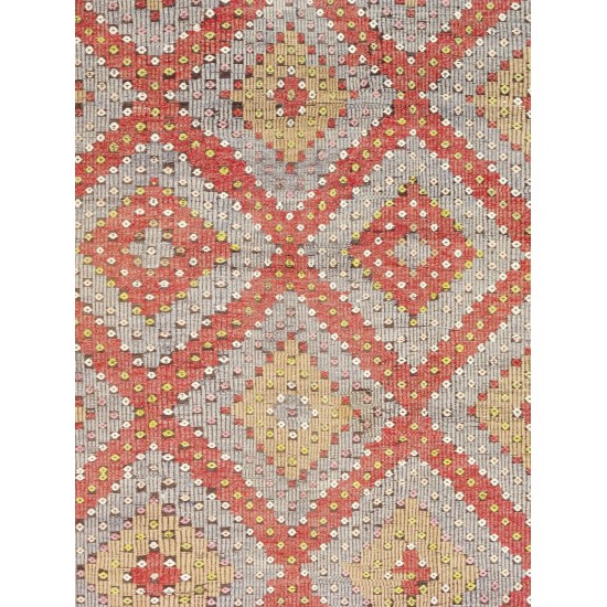 Pasargad Home Vintage Kilim Multi Lamb's Wool Area Rug- 5'11" X 10'10"