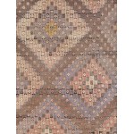 Pasargad Home Vintage Kilim Multi Lamb's Wool Area Rug- 5' 7" X 11' 7"