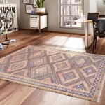 Pasargad Home Vintage Kilim Multi Lamb's Wool Area Rug- 5' 7" X 11' 7"