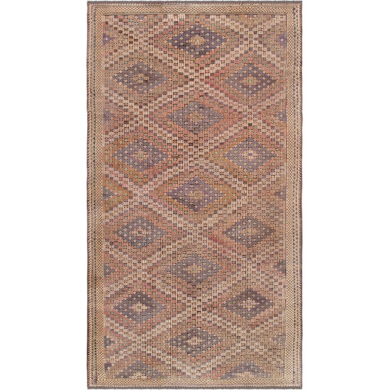 Pasargad Home Vintage Kilim Multi Lamb's Wool Area Rug- 6' 0" X 11' 4"