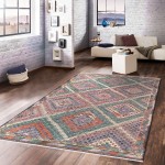 Pasargad Home Vintage Kilim Collection Multi Lamb's Wool Area Rug- 6' 0" X 9' 8"