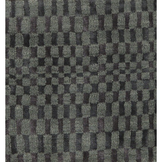 Pasargad Home Area Rug Modern Hand-Loomed Silk, Wool Green 1' 2" X 1' 2"