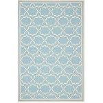 Courtyard Handmade Wool Flat Weave Dhurrie Area Rug - Light Blue/Ivory (10x14)