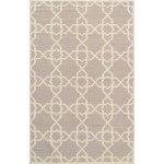 Pasargad Sahara Decorative Handmade Wool Flat Weave Area Rug - Grey/Ivory (6x9)