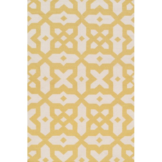 Pasargad Home Area Rug Kilim Hand-Woven Lamb's Wool Gold 7' 9" X 9' 9"