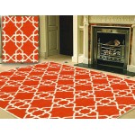 Pasargad Home Area Rug Kilim Flat Weave Lamb's Wool Coral 9' 0" X 12' 0"