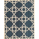 Pasargad Home Area Rug Kilim Flat Weave Lamb's Wool Navy 4' 0" X 6' 0"