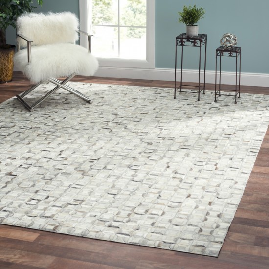 Pasargad Home Hand-Loomed Cowhide Area Rug- 7' 9" X 9' 9"