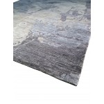 Pasargad Home Modern Collection Hand-Knotted Silk Area Rug- 5' 11" X 8' 10"