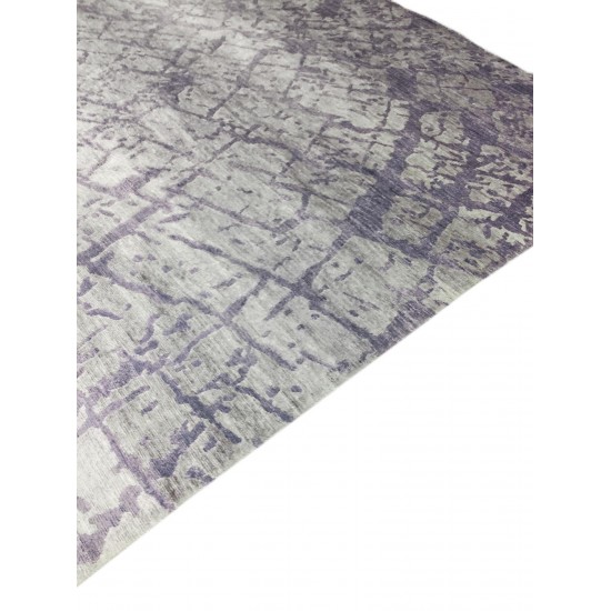 Pasargad Home Modern Collection Hand-Knotted Silk Area Rug- 9' 1" X 11' 10"