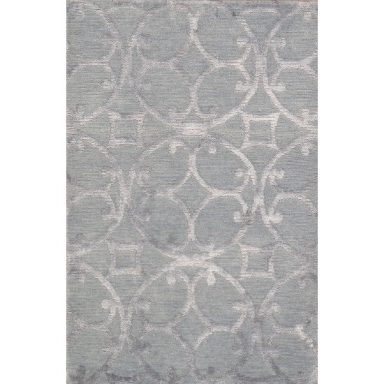 Pasargad Home Modern Hand-Knotted Silk & Wool Area Rug- 2' 0" X 3' 0" CIRC-7 2X3