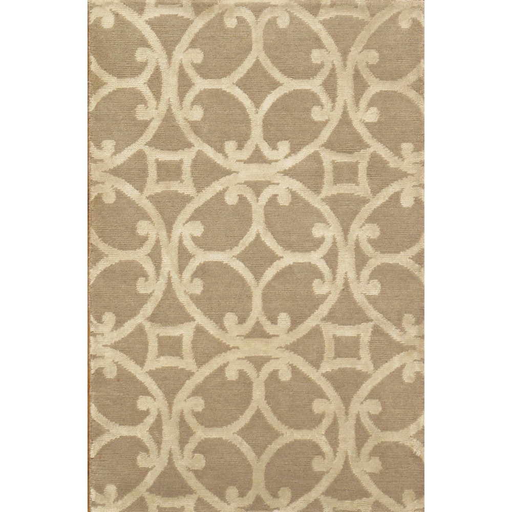 Pasargad Home Modern Hand-Knotted Silk & Wool Area Rug- 2' 0" X 3' 0" CIRC-3 2X3