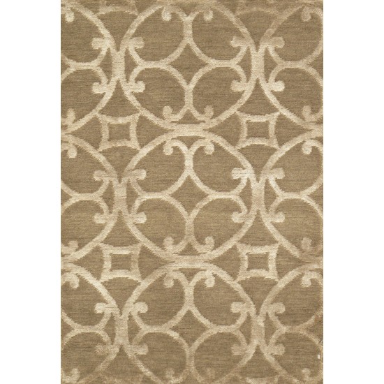 Pasargad Home Modern Hand-Knotted Silk & Wool Area Rug- 2' 0" X 3' 0" CIRC-1 2X3