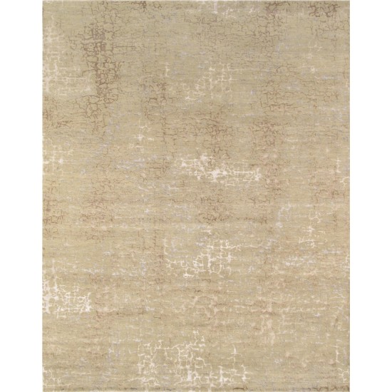 Modern Hand-Knotted Silk & Wool Area Rug- 2' 0" X 3' 0" REFLECTION-1 2X3