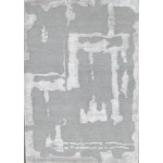 Pasargad Home Area Rug Modern Hand-Knotted Silk, Wool Gray 2\' 0" X 3\' 0"