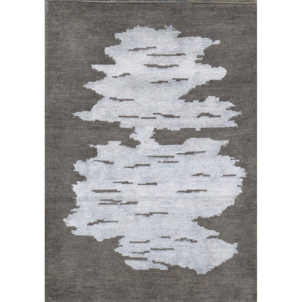 Modern Hand-Knotted Silk & Wool Area Rug- 2' 0" X 3' 0" SPRIL-2-3 2X3