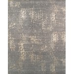 Pasargad Home Area Rug Modern Hand-Knotted Silk, Wool Grey 8' 1" X 9'11"