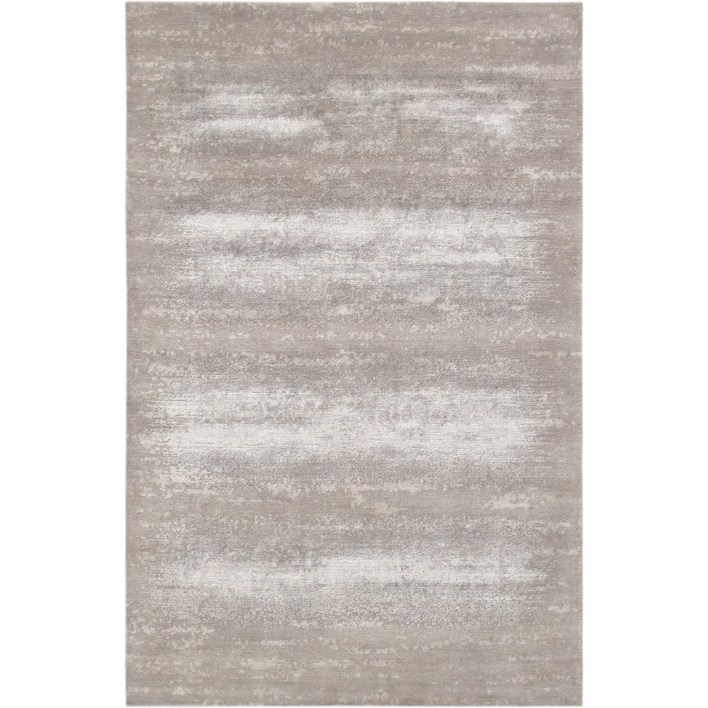 Pasargad Home Modern Collection Hand-Knotted Silk & Wool Area Rug- 5' 1" X 8' 0"