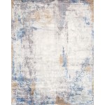 Pasargad Home Area Rug Modern Hand-Knotted Silk, Wool Silver 8' 0" X 10' 2"