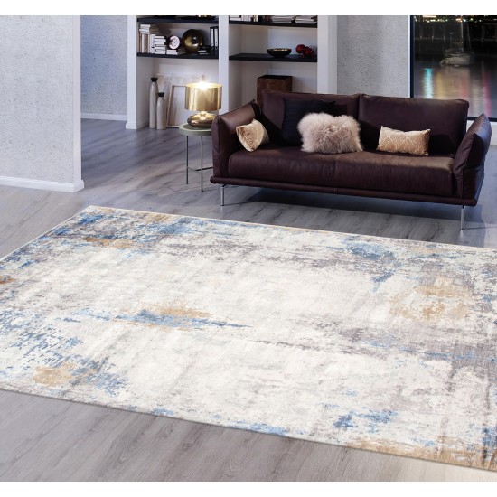 Pasargad Home Area Rug Modern Hand-Knotted Silk, Wool Silver 8' 0" X 10' 2"