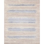 Pasargad Home Modern Collection Hand-Knotted Silk & Wool Area Rug- 8' 1" X 9'11"