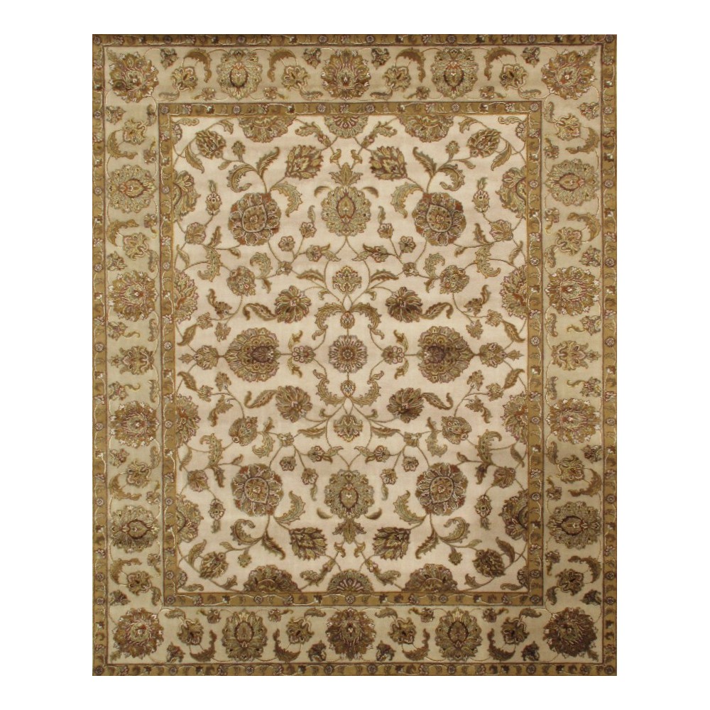 Pasargad Home Agra Collection Hand-Knotted Silk & Wool Area Rug- 8' 1" X 10' 1"