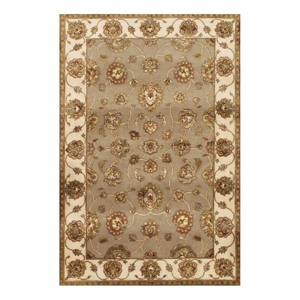 Pasargad Home Agra Collection Hand-Knotted Silk & Wool Area Rug- 4' 1" X 6' 2" Pasargad Home Agra Collection Hand-Knotted Silk & Wool Area Rug- 4' 1" X 6' 2"