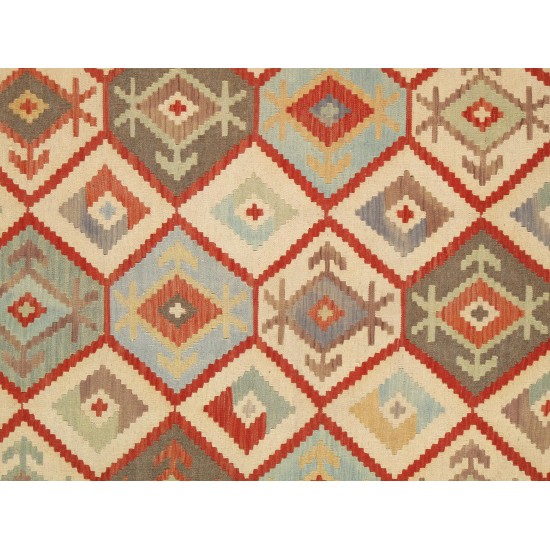 Pasargad Home Vintage Kilim Multi Lamb's Wool Area Rug- 8' 4" X 11' 6"