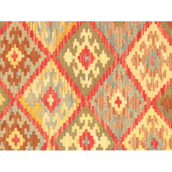 Pasargad Home Vintage Kilim Collection Multi Lamb's Wool Area Rug- 4'11" X 8' 5"