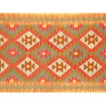 Pasargad Home Vintage Kilim Collection Multi Lamb's Wool Area Rug- 4'11" X 6'10"