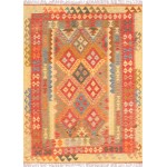 Pasargad Home Kilim Collection Hand-Woven Lamb's Wool Area Rug- 4' 9" X 6' 6"