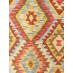 Pasargad Home Vintage Kilim Collection Multi Wool Area Rug- 5' 0" X 6' 9"