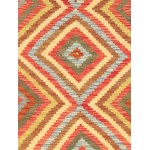 Pasargad Home Vintage Kilim Collection Multi Wool Area Rug- 5' 1" X 6' 5"