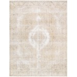 Pasargad Home Vintage Overdye Collection Beige Wool Area Rug- 9' 4" X 12' 9"