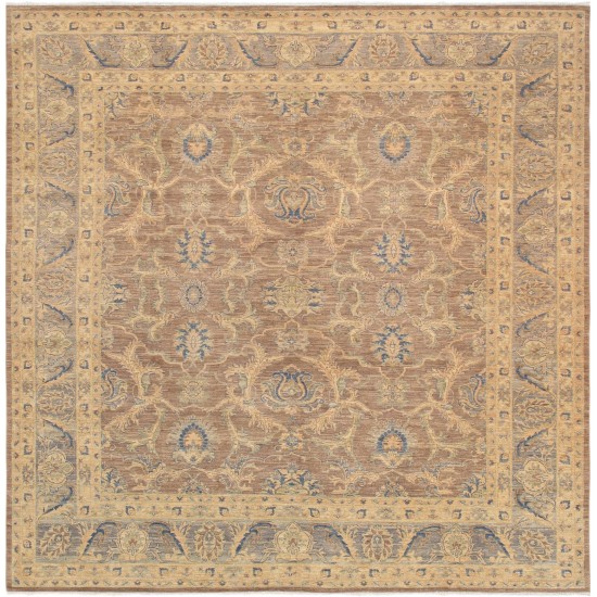 Pasargad Home Ferehan Collection Hand-Knotted Wool Area Rug- 9' 4" X 9' 7"